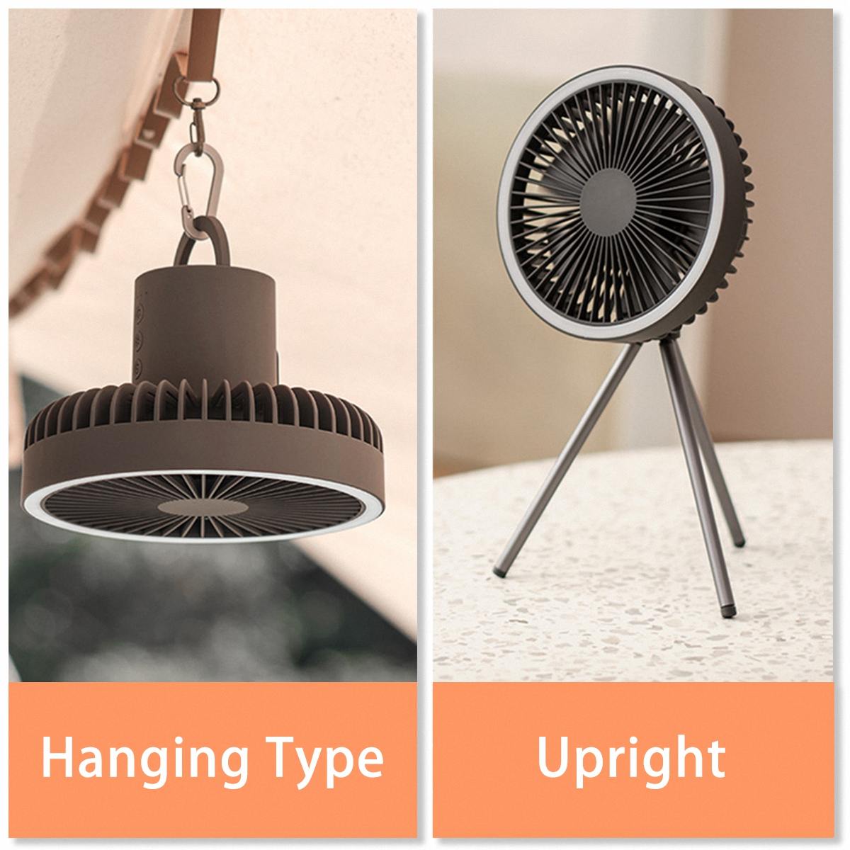 Small Fan with 10000mA Battery & LED Light