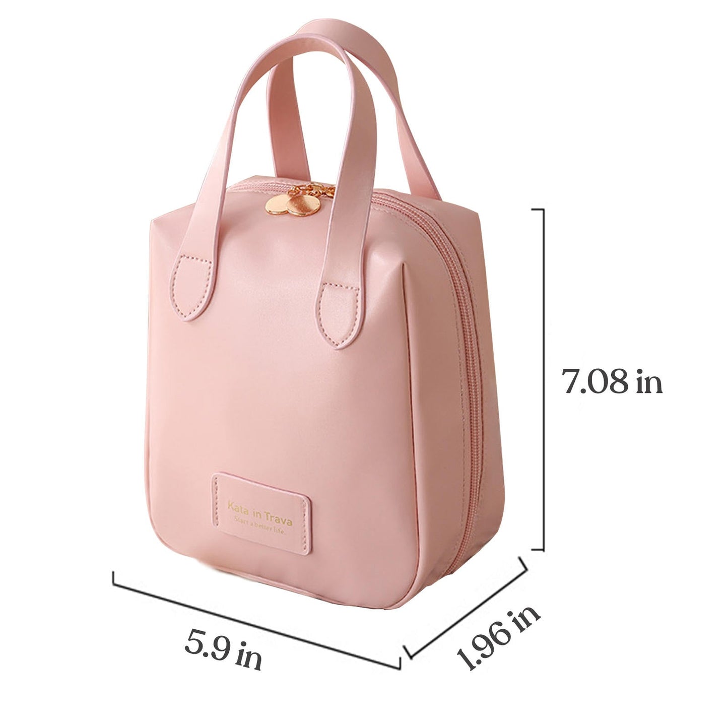 Handheld Makeup Bag, PU Waterproof Skincare Storage Pouch