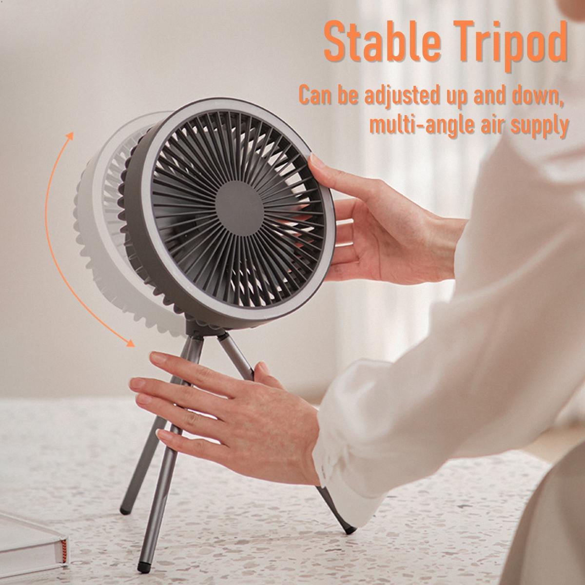 Small Fan with 10000mA Battery & LED Light