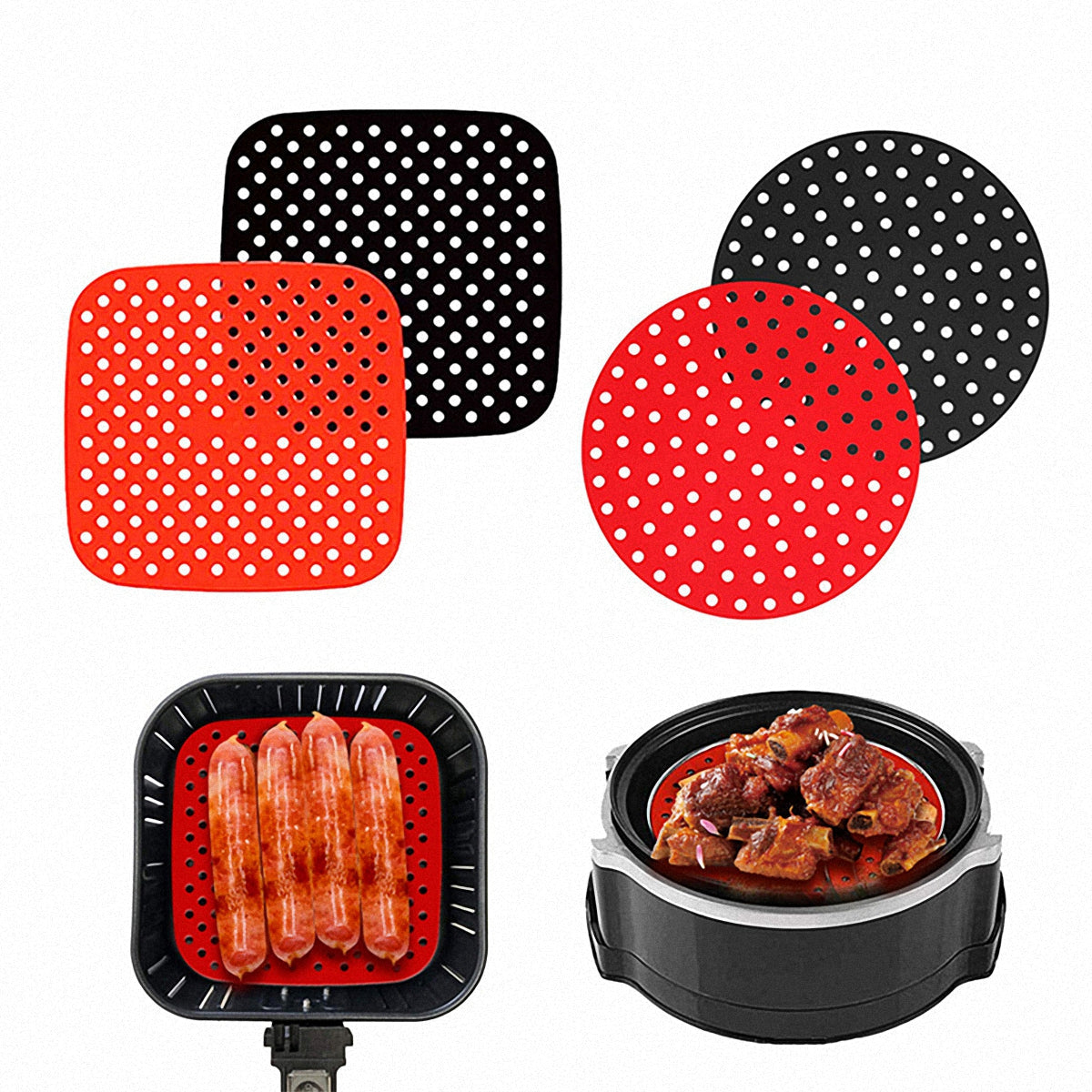 Silicone Air Fryer Mat, 7.5-9 Inches