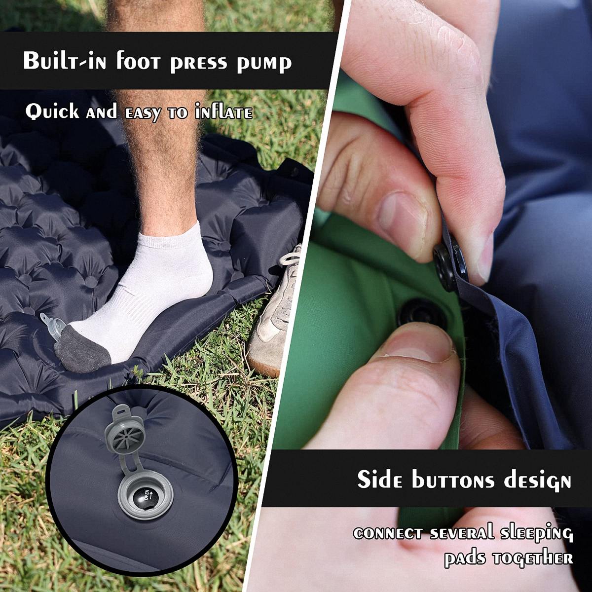 Portable Camping Foot Step Inflatable Sleeping Pad