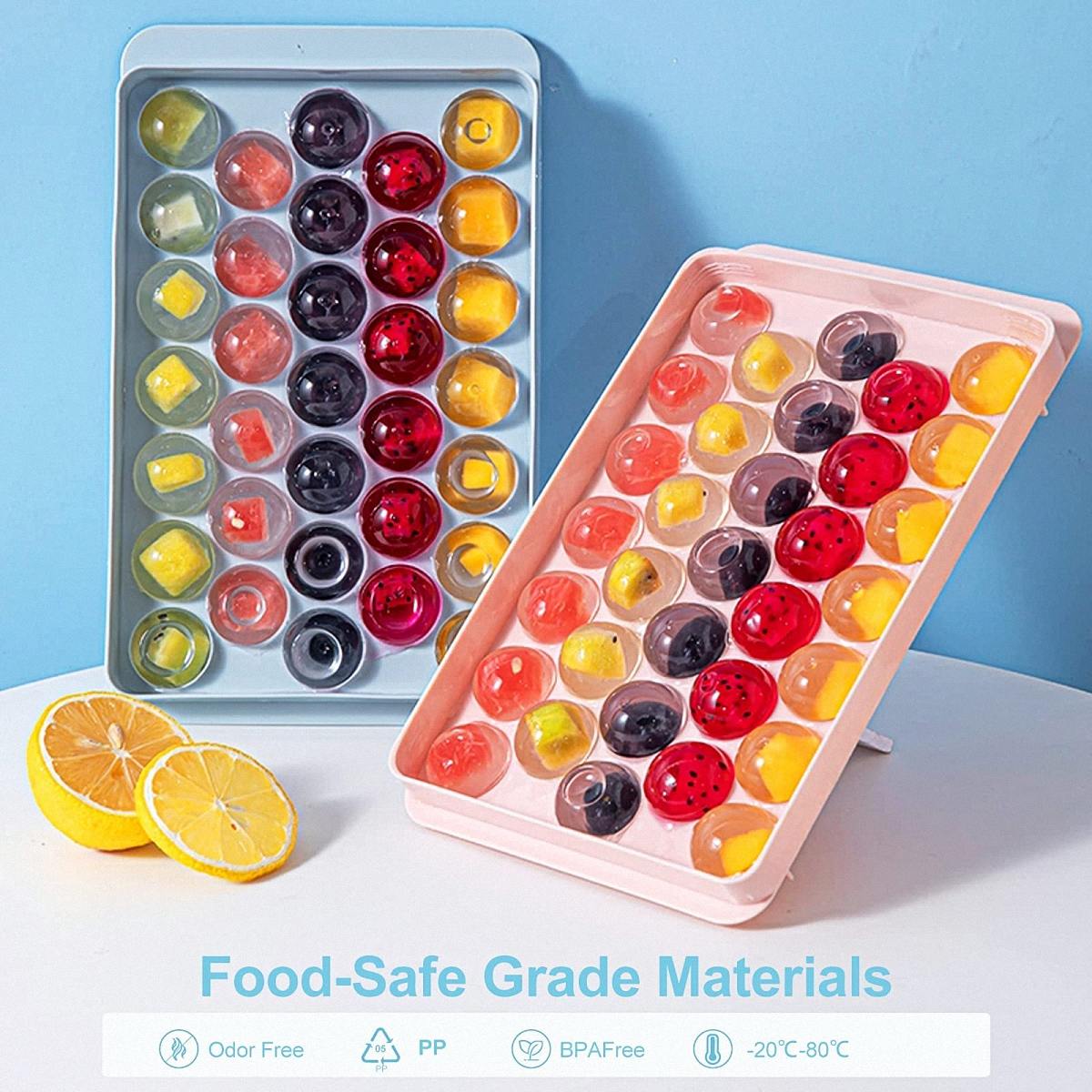 Round Ice Cube Tray With Lid