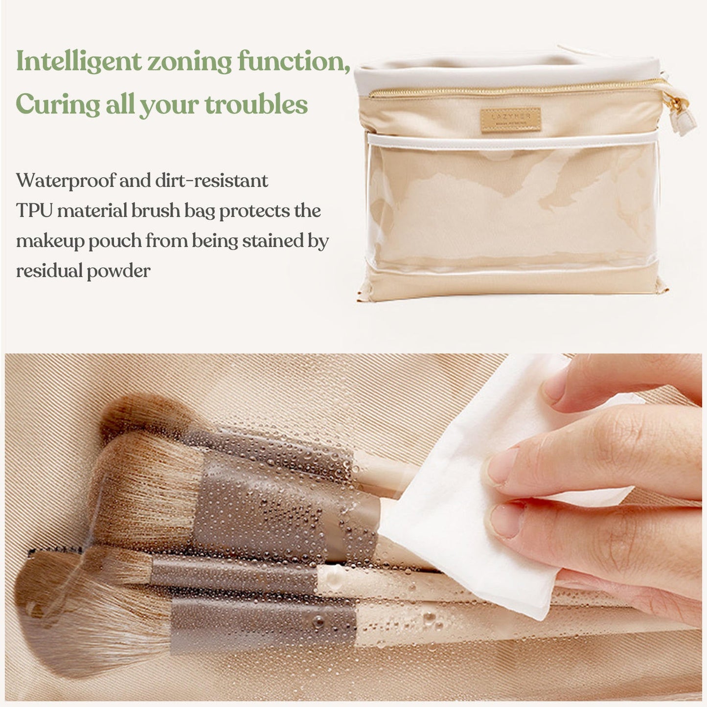 Stylish Waterproof Cosmetic Organizer Bag: Spacious Storage Solution for Women and Girls