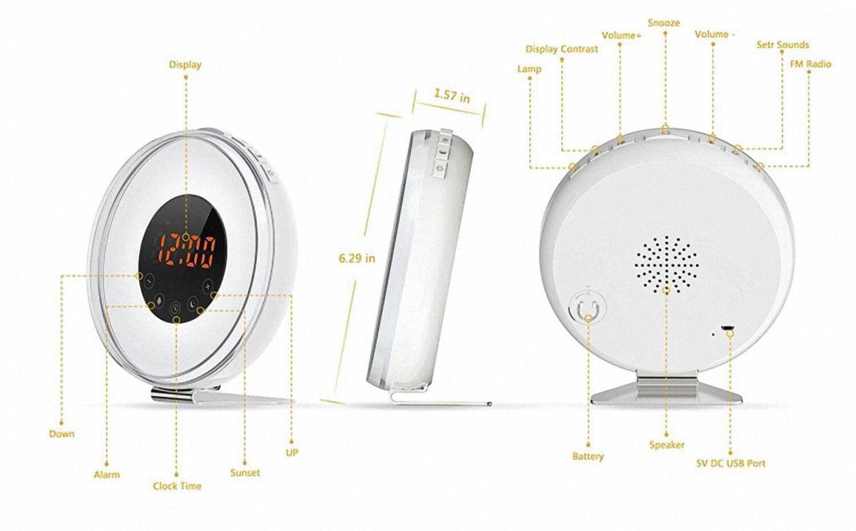Alarm Clock with Multi-color Light