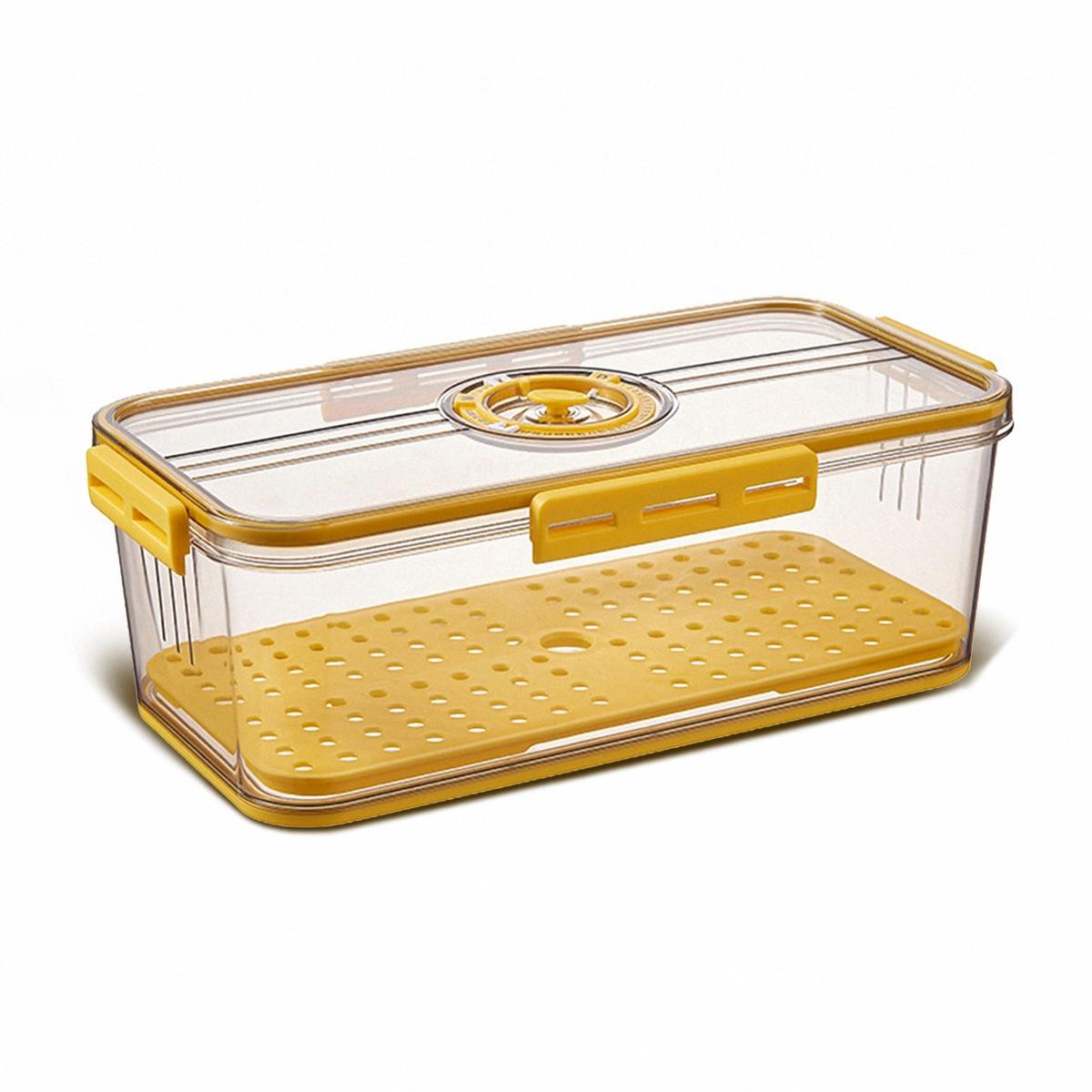 Timed Fridge Organizer With Lid For Fruit, Meat, Vegetables