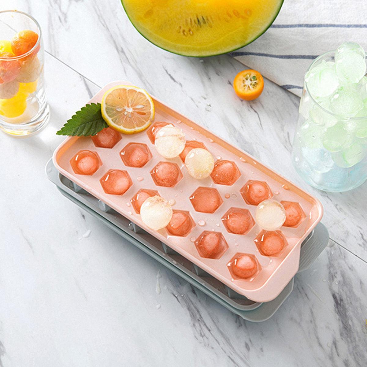 Round Ice Cube Tray With Lid