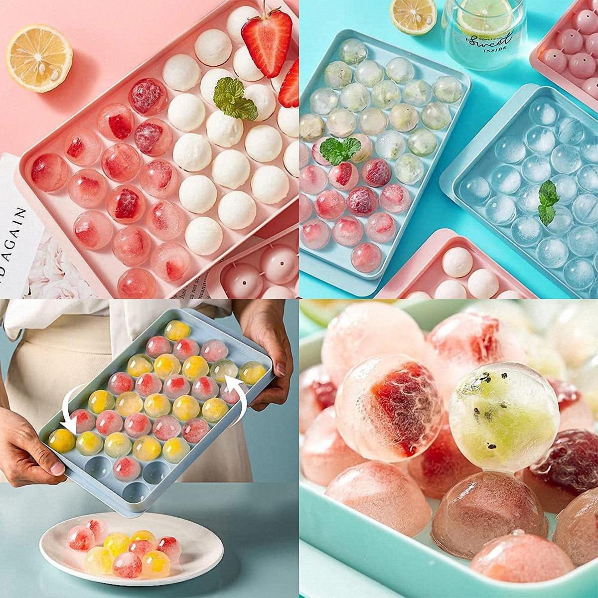 Round Ice Cube Tray With Lid