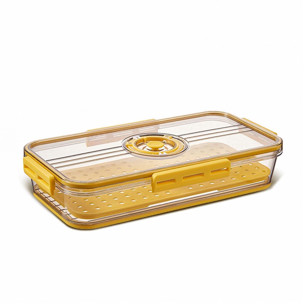 Timed Fridge Organizer With Lid For Fruit, Meat, Vegetables