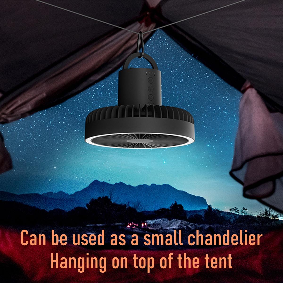 Small Fan with 10000mA Battery & LED Light