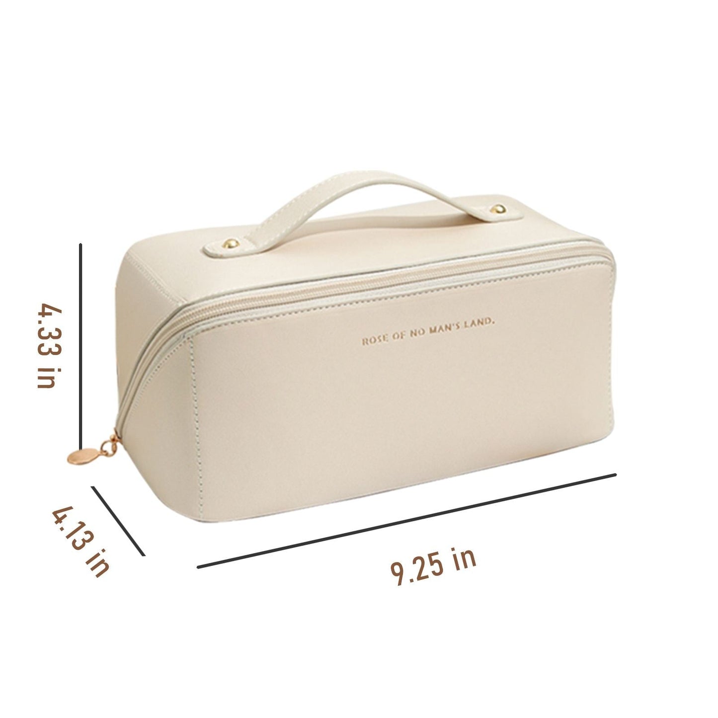 Portable Makeup Bag Opens Flat, Large-Capacity Travel Cosmetic Bag