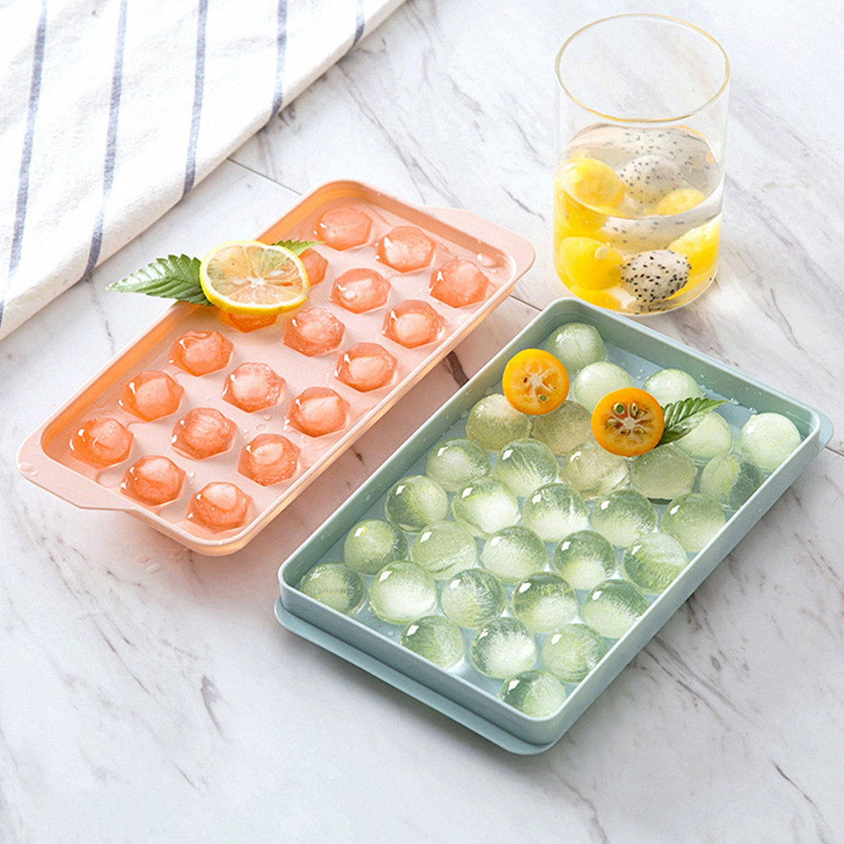 Round Ice Cube Tray With Lid