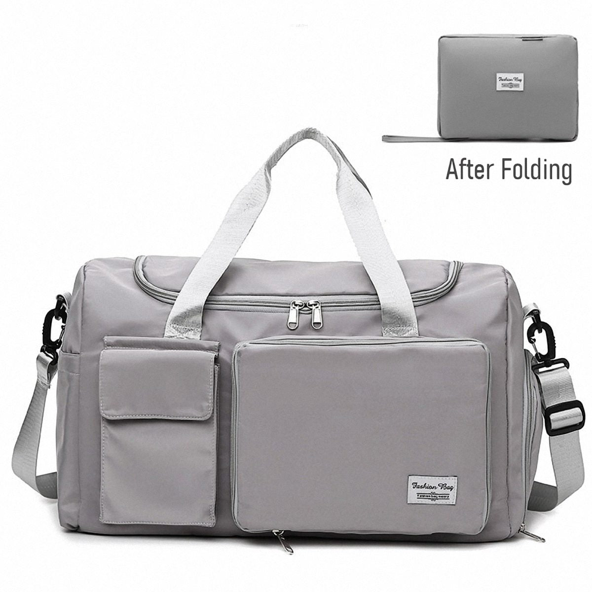 Travel Bag with Waterproof Pocket & Shoe Compartment