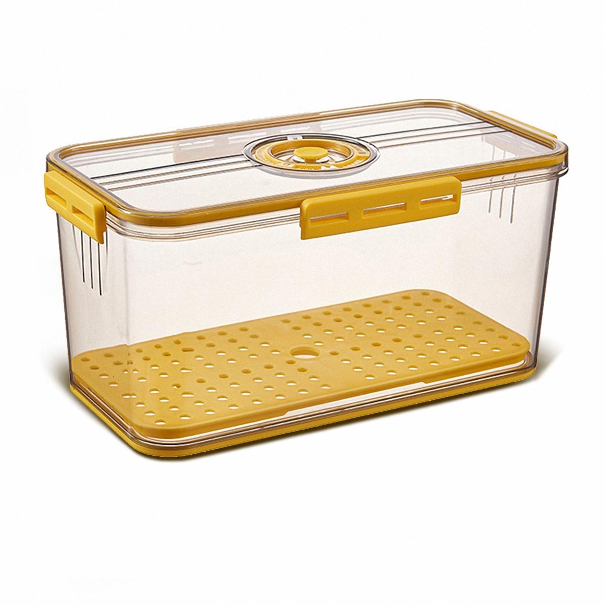 Timed Fridge Organizer With Lid For Fruit, Meat, Vegetables