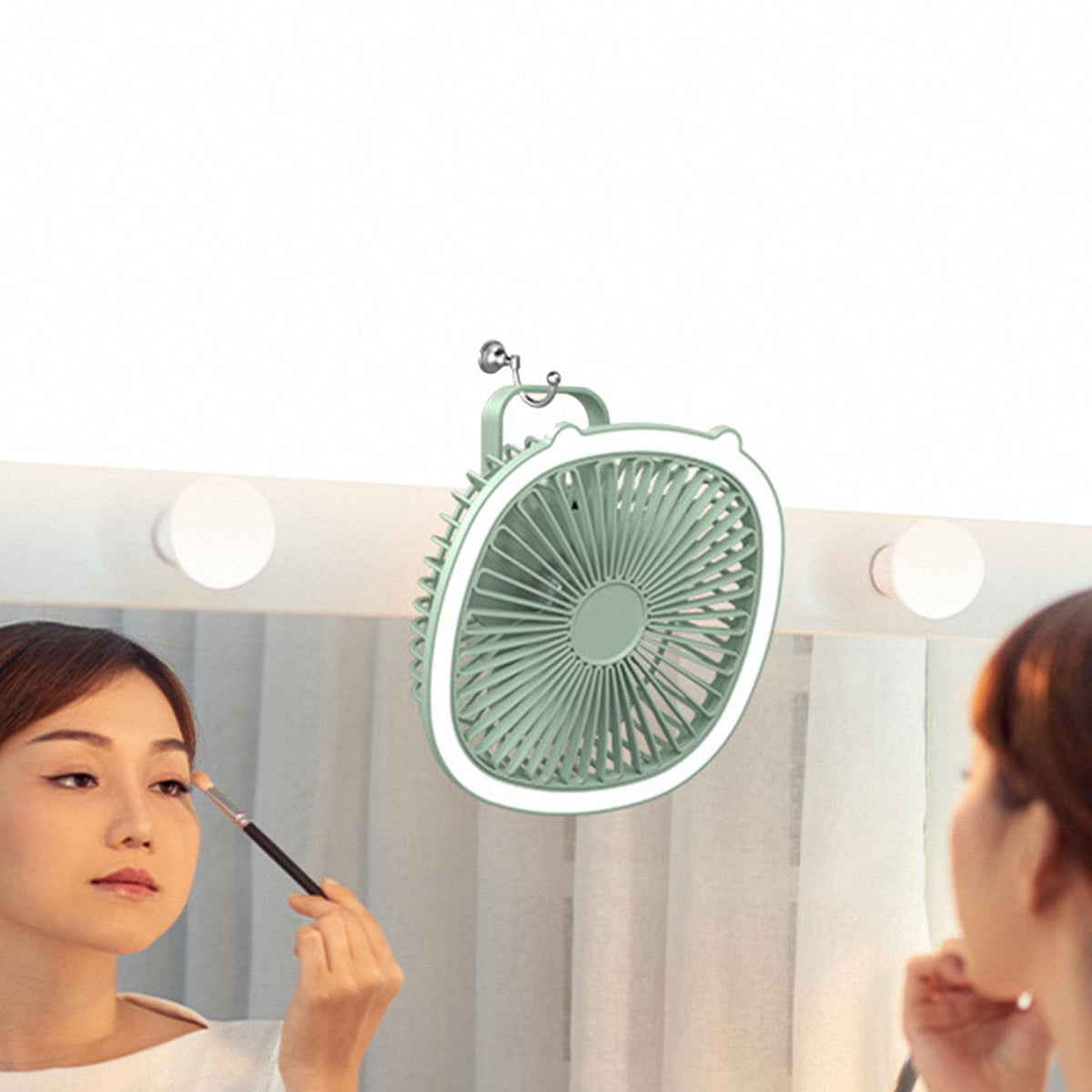 Portable Desk Fan, Ceiling Fan with LED Lights