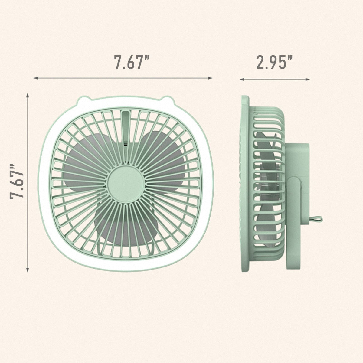 Portable Desk Fan, Ceiling Fan with LED Lights