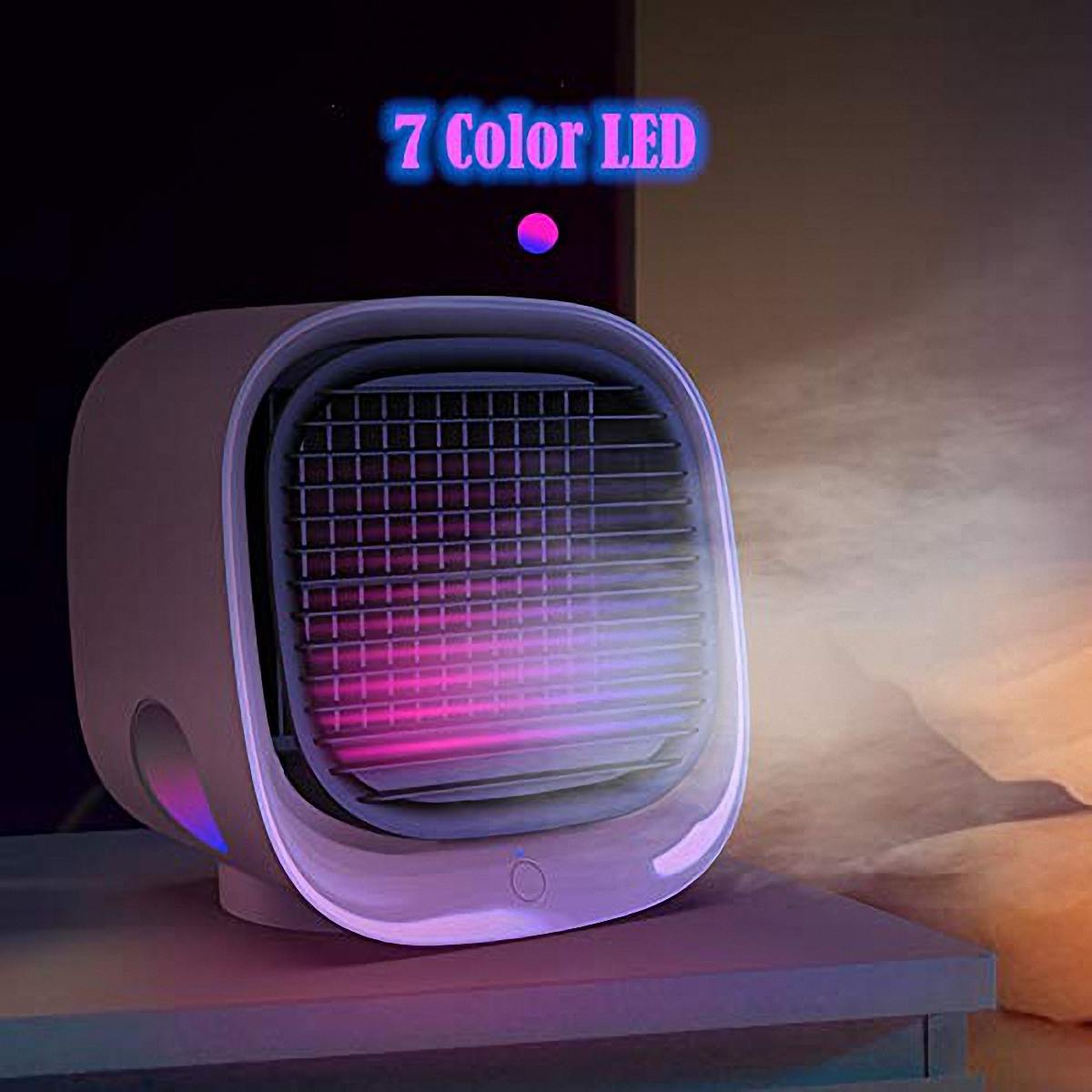 USB water cooling fan with 7 color LED lights