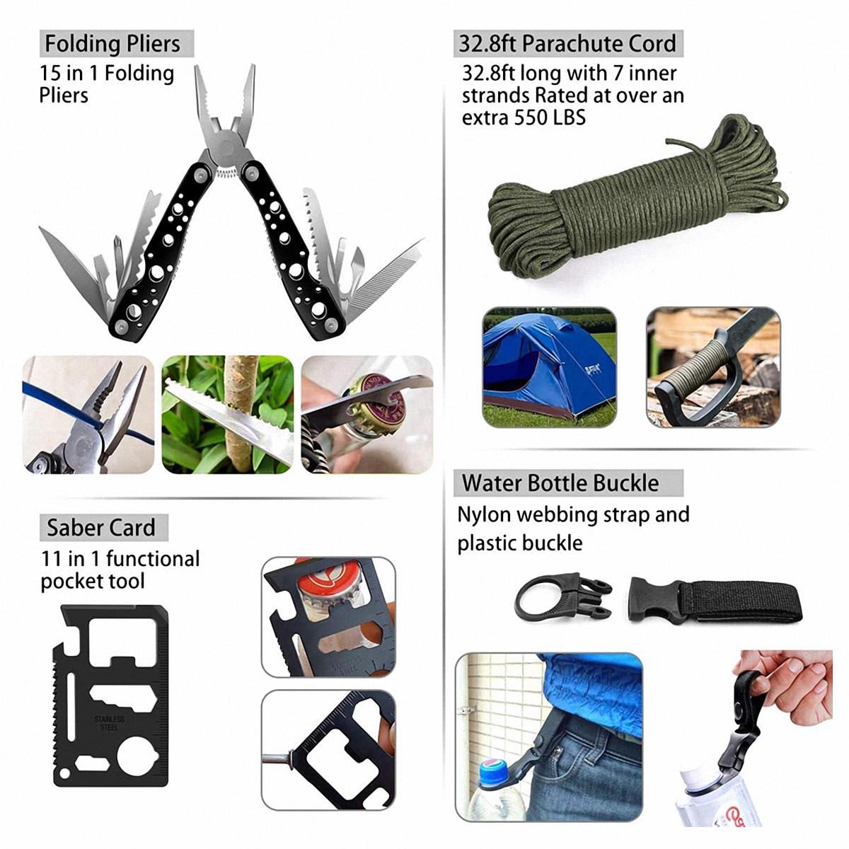 Outdoor Camping Equipment Survival Tool Set