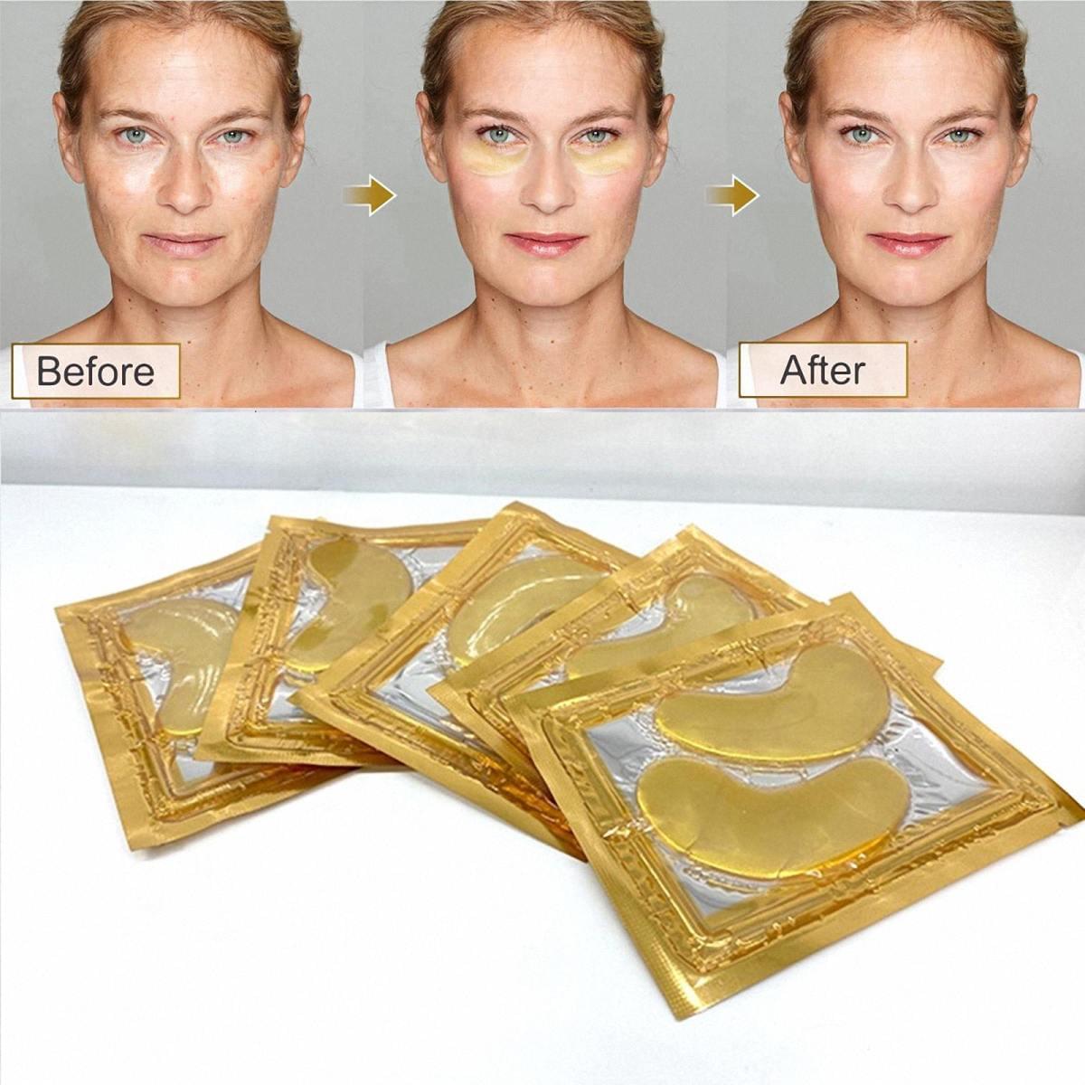 24K Gold Eye Mask- 20 Pairs - Puffy Eyes and Dark Circles Treatments