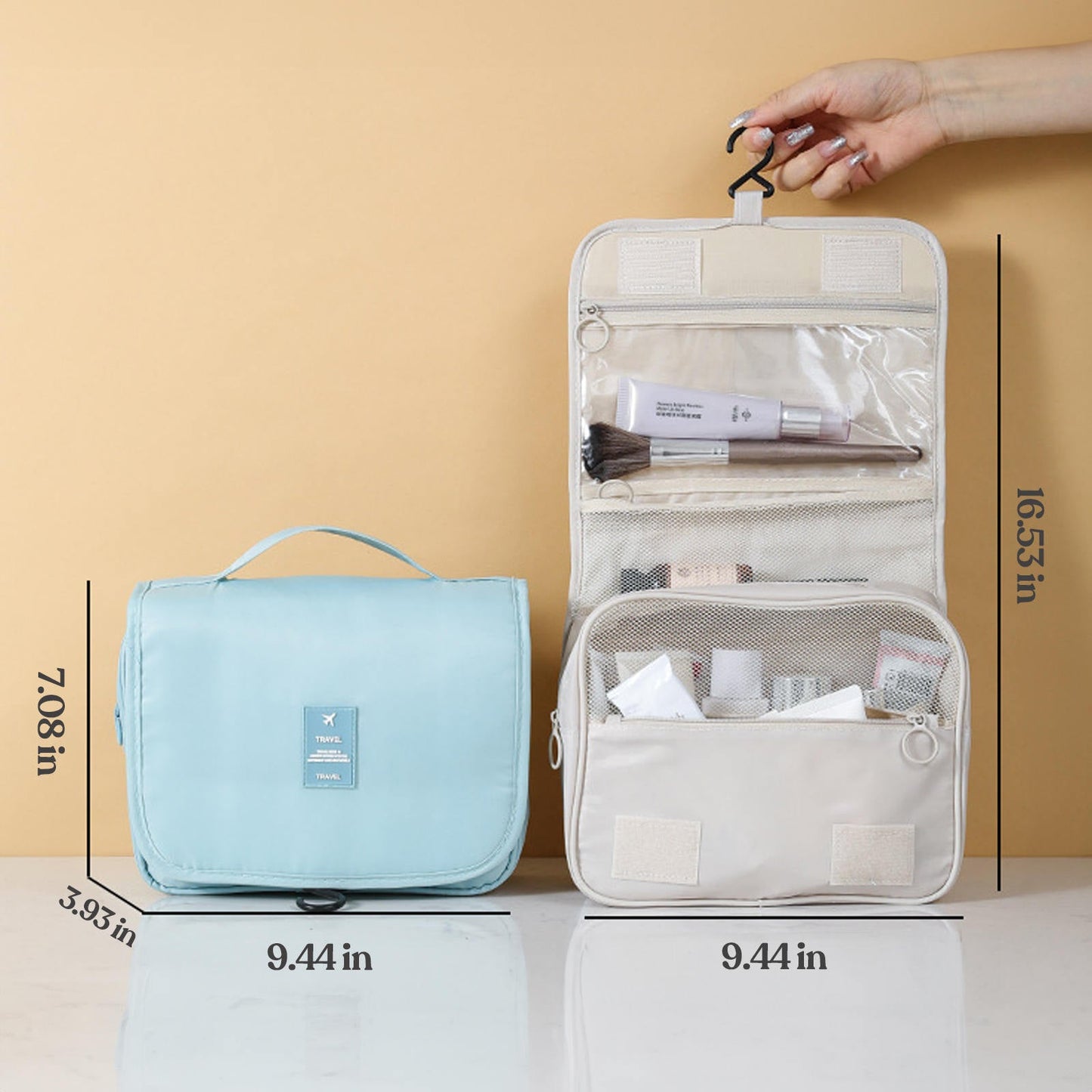 Hanging Toiletry Bag - Stylish Travel Organizer