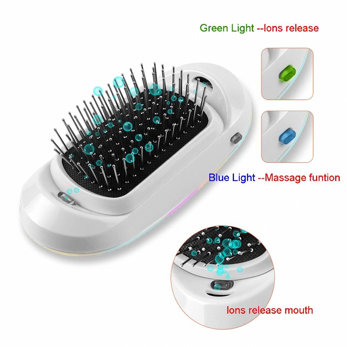 Electric Massage Brush Comb Infused with Negative Ion Enchantment, Anti-Static