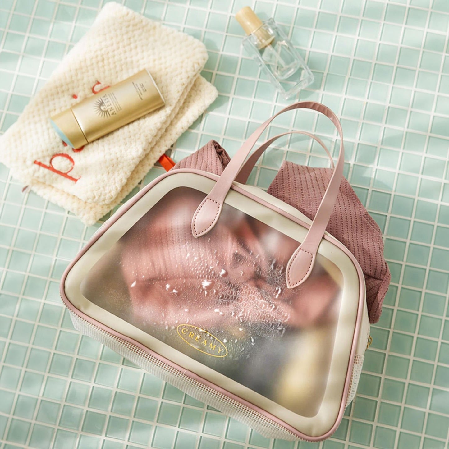 Translucent Waterproof Toiletries Bag: Organize with Wet Dry Separation