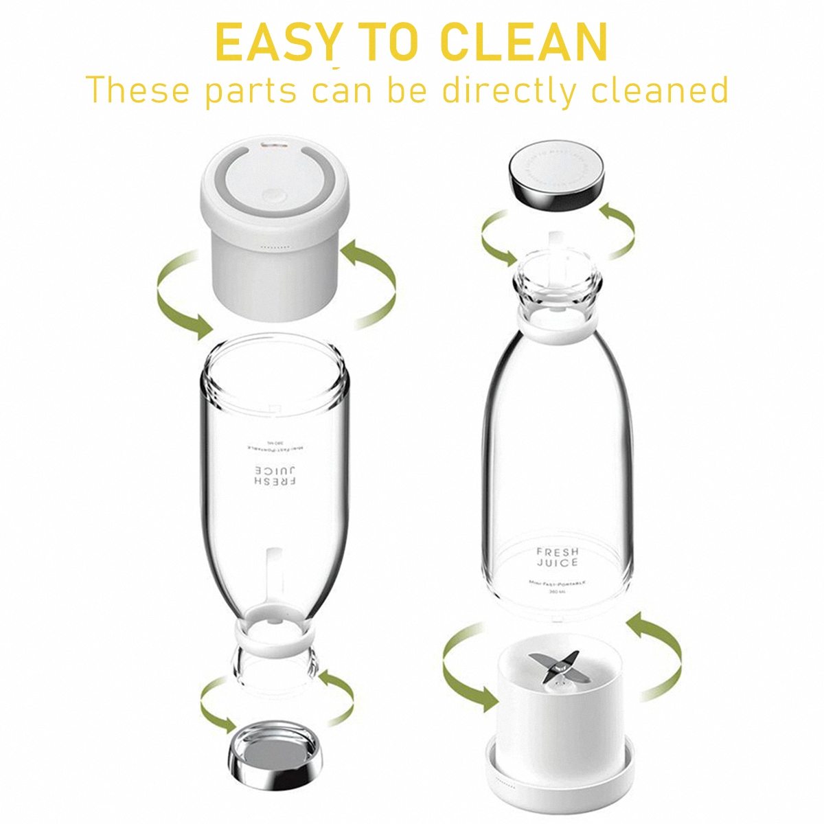 Personal Portable Bottle Blender with Wireless Charging