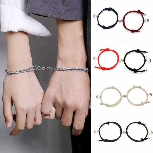 Magnetic Attraction Couple Bracelet Set - Braided Hand Rope Gift for Men and Women, Perfect Commemorative Token of Love