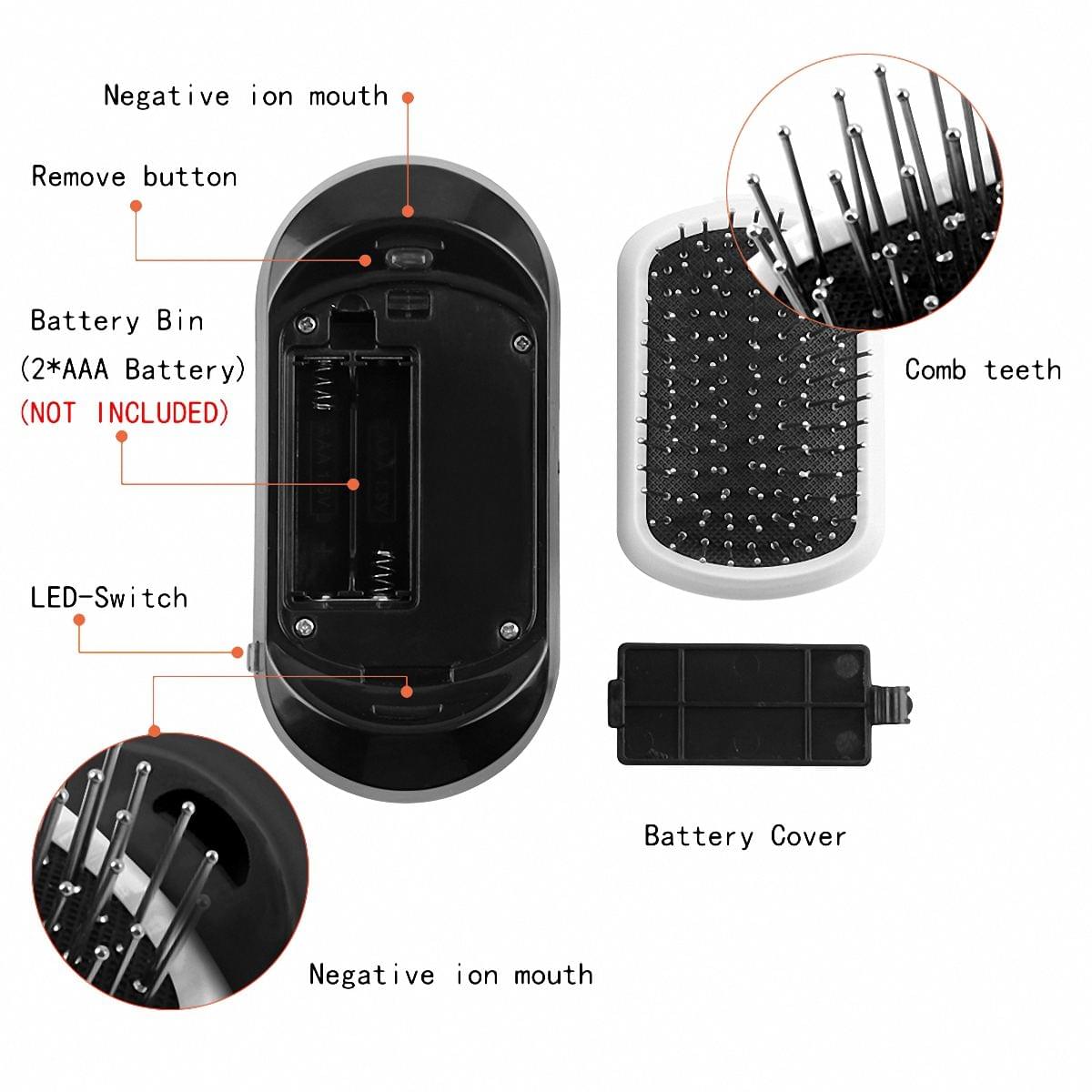 Electric Massage Brush Comb Infused with Negative Ion Enchantment, Anti-Static